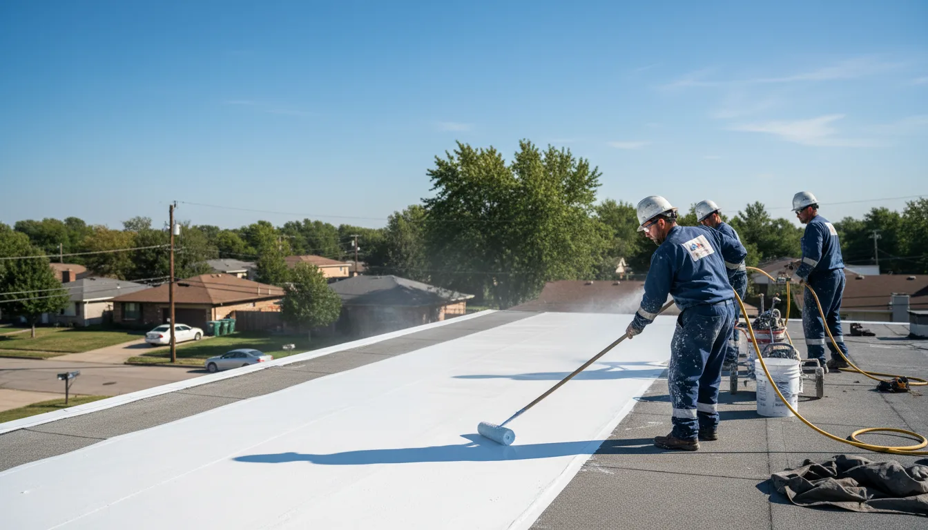 Commercial roof coating in Earth, TX near me